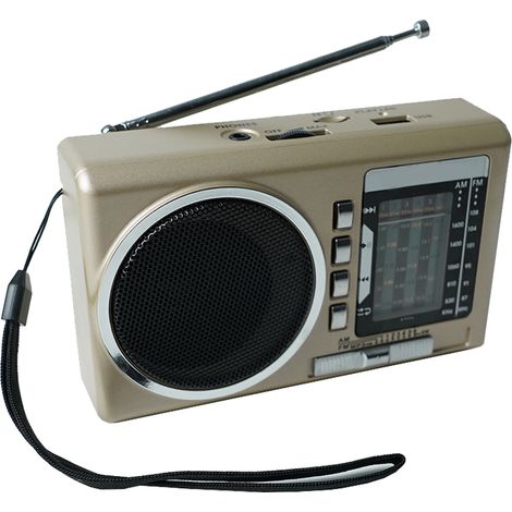 Radio analogique rétro multibande avec emplacement pour carte USB, rechargeable, radio à l'ancienne pour les seniors. (1/5)