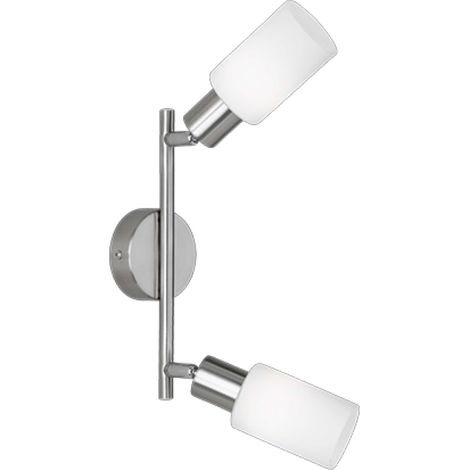 Barra 2 Faretti Mars E14 Acciaio/Vetro