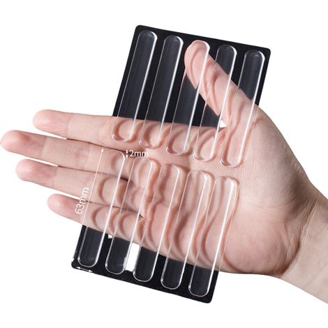 Lot de 20 pièces - Autocollants anti-collision - Patins en silicone silencieux - Conviennent aux portes de réfrigérateur, aux portes de placard et aux murs - Anti-collision - Transparent (1/5)
