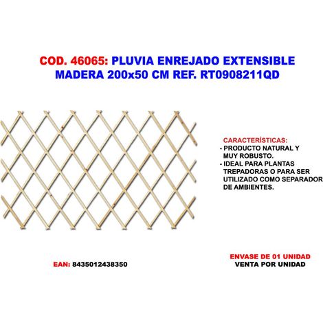 Pluvia Ausziehbares Holzgitter 200x50 cm RT0908211QD