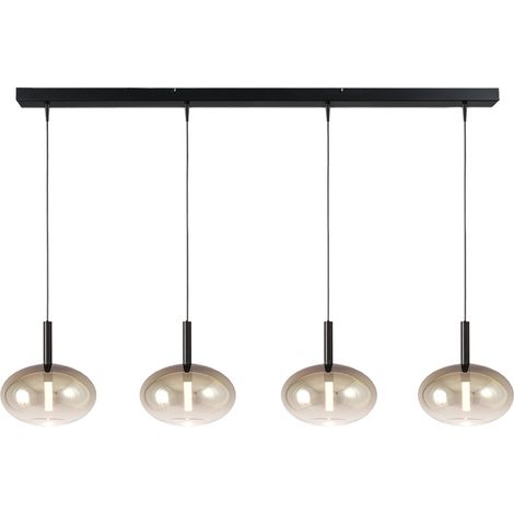 Lampe suspendue 4L Ø24cm Lido Onion avec du verre doré qui s’estompe. - 2861-05-02-130-4-3 (1/2)