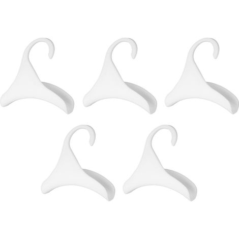 Lot de 10 cintres à crochets pour sacs, blancs, robustes, durables, légers et portables. Conviennent aux armoires et aux dressings.