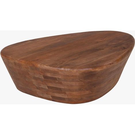 ORYA Table basse ovale en bois de manguier massif (1/5)