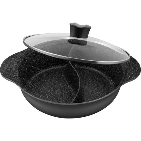 Der Duo-Kochtopf KITCHENPRO - VENTEO - 2 Fächer - 28cm Durchmesser - Glasdeckel - alle Herdarten (1/5)