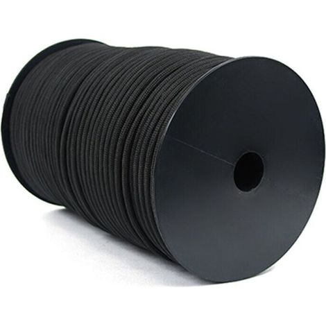 100 m Fallschirmseil Typ 550 Paracord Fangseil 9-litzig Rettungsseil Zelt Wanderseilrolle (Schwarz) (1/4)