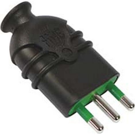 5PZ SPINA DRITTA  2 POLI + TERRA NERA HI-PRO - nera 10A 80101