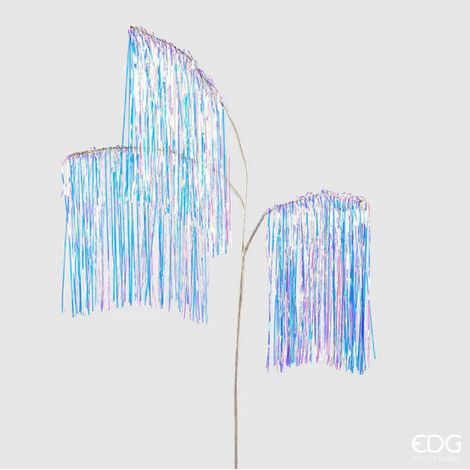EDG Enzo De Gasperi Decoro Natale Frange Ramo X 3 H 103 Natural