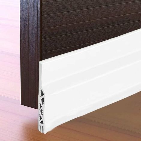 Türboden-Abdichtung, 100 x 5 cm, selbstklebender Türboden, weiches Silikon, thermisch, schalldämmend, weißer Dichtungsstreifen, Anti-Lärm, Staubstopp, kalte Luft, Anti-Mäuse, Ameisen, Kakerlaken, Inse (1/5)