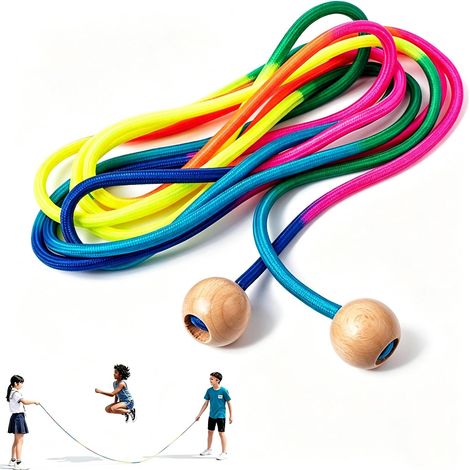 Jumping Rope Groups Multiplayer Skipping Ropes Rainbow Grips (1/5)