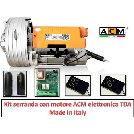 Kit serranda con motore ACM Centralina 2 Telecomandi coppia fotocellule