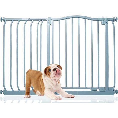 Bettacare Curved Top Dog Gate, 89cm - 98cm, Matt Grey, Pressure Fit Pet Gate for Dog and Puppy, Pet and Dog Barrier