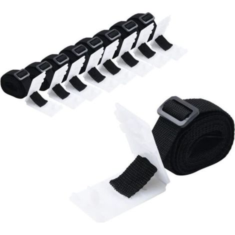 (Noir)Fixations de rouleau de couverture de piscine 8 pcs 1,8 m - Noir - Universelles - Résistantes aux UV (1/5)