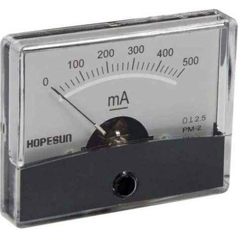 Hope Sun 500mA DC Analog-Amperemeter, Einbaumessgerät mit Skala, für elektronische Installationen, Fahrzeuge, Netzteile, Heimwerkerprojekte, Schaltschränke (1/4)