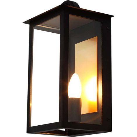 Lámpara de pared LED V-TAC, 200 x 168 x 350 mm, portalámparas E14 (negro, IP65)