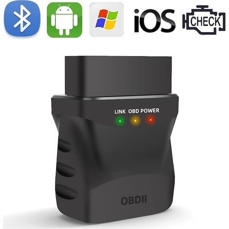 Appareil de diagnostic automobile OBD2 Bluetooth 4.0, BGHYHYHI, efface les codes d'erreur, compatible iOS et Android (1/5)
