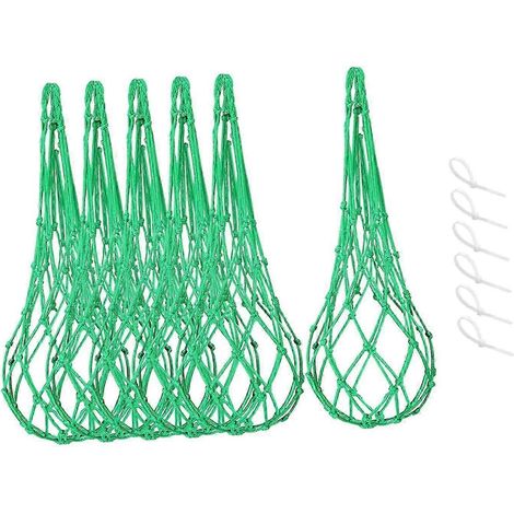 6x Wassermelonennetz Melonenwiege Kürbis Gartengemüse Schutz Hängebeutel Outdoor Mehrzweck-Obst-Wassermelonen-Netzbeutel-Green (1/5)