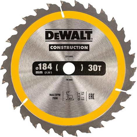 Portable Construction Circular Saw Blade 184 X 16Mm X 30T