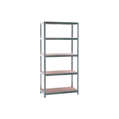 [GEBRAUCHT] B-Ware Schwerlast-Steckregal Lagerregal Metall Regal 875kg 5 Böden 180x90x40cm verzinkt (1/2)