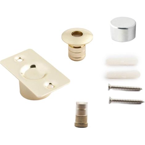 Unsichtbarer Türstopper aus Edelstahl mit Soft-Close-Mechanismus und (1/5)