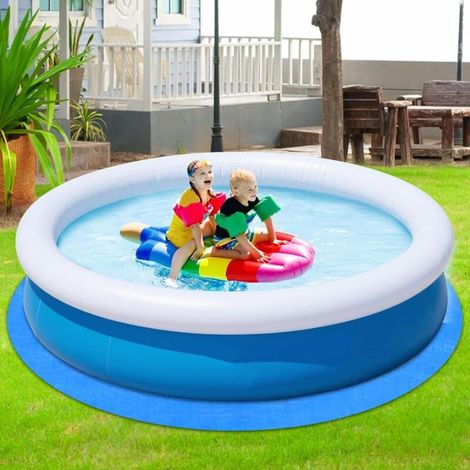 3.6M Tapis de piscine rond, résistant aux perforations, rembourrage de protection du sol pour terrasse, allée, bord de piscine (1/3)
