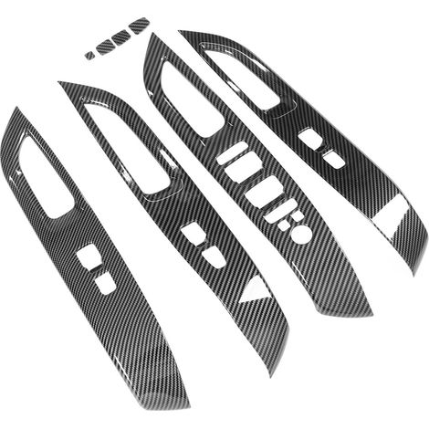 8PCs Commutateur de Lève-Vitre Panneau Décoratif Fibre de Carbone Style Couvercle Bouton Remplacement Hyundai Tucson (1/5)
