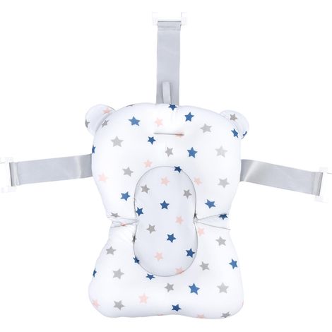 Tapis de bain bébé antidérapant, coussin flottant doux et respirant pour nouveau-né (1/5)