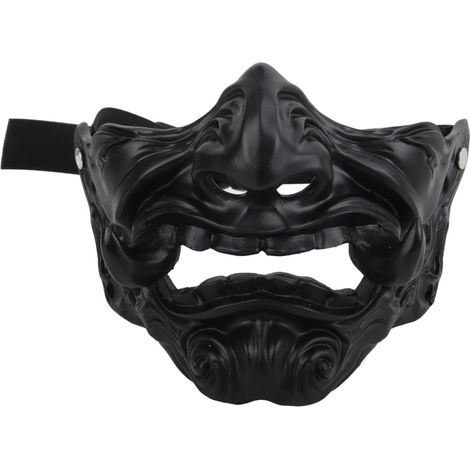 Masque de protection Prajna démon japonais pour Halloween, inspiré du bouddhisme japonais et représentant un fantôme Prajna. Demi-masque protecteur pour cosplay Hanya. (1/5)