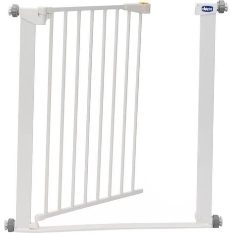 Barriera di sicurezza per bambini in metallo CHICCO, chiusura automatica, doppia apertura, bianco 72 x 79 cm (1/2)