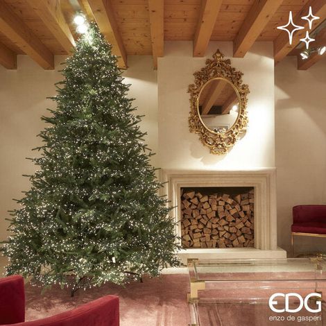 EDG Enzo De Gasperi Albero di Natale Pino Spark H 365 Cm D 220 Cm 13.000 Led Verde (1/5)