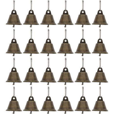 Lot de 25 petites cloches décoratives de Noël à suspendre-4X3.8X3.8CM