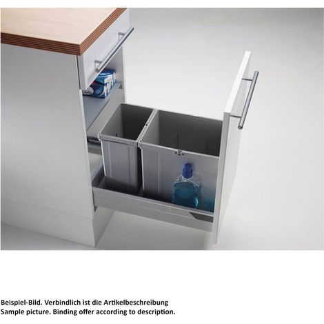 WESCO® Abfallsammler Pullboy Vario 320 S/400-2, alugrau (1/2)