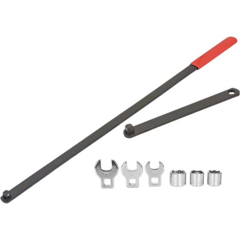 Clé à courroie serpentine d'entraînement Kit de retrait et d'installation de courroie Ensemble d'outils de courroie serpentine robuste, kit de réparation automobile pour camions, voitures (1/5)