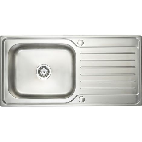 Prima Deep 1.0 Bowl Kitchen Sink with Waste Kit 1000mm L x 500mm W - Stainless Steel (1/3)