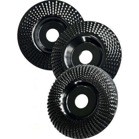 Disque Bois Meuleuse 100mm, 3 Pièces Disques de Meulage pour Façonner, Meuler et Sculpture, Roues pour Meuleuse d'angle (1/5)