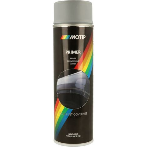 Apprêt - Peinture en bombe - Gris - 500 ml - Pour rénovation automobile moto scooter (1/2)