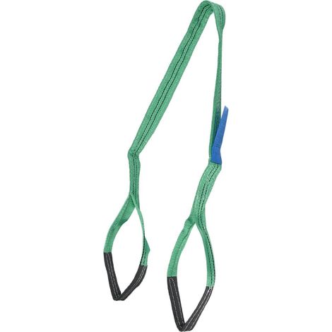 Élingue de levage textile 2T dimension 4m en polyester résistant, courroie de levage polyvalente pour transport machines et cargaisons maritimes (1/5)