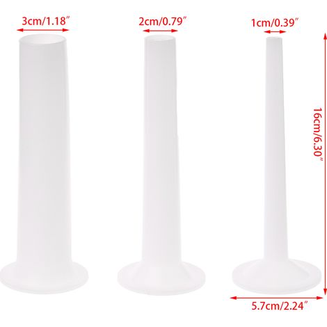 Lot de 3 tubes à saucisses en plastique pour hachoir à viande artisanal n° 5 (1/5)