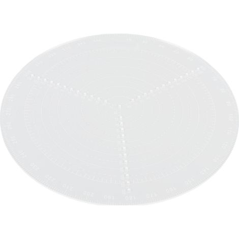 Compas rond transparent en acrylique de 300 mm (11,8 pouces) pour le travail du bois et les loisirs créatifs.
