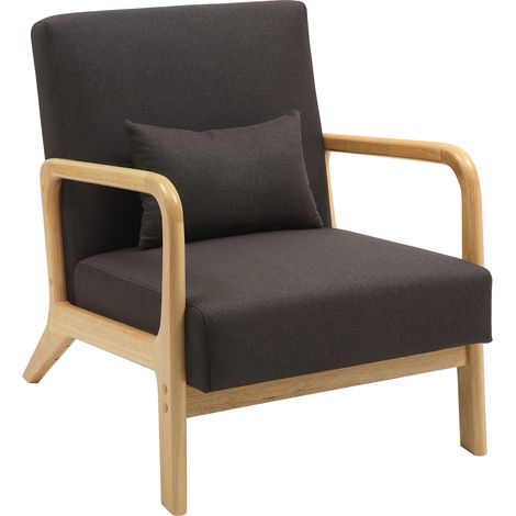 Poltrona in tessuto Hibbing marrone