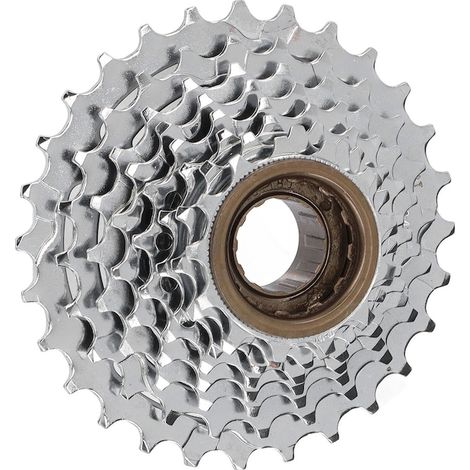 Pignon de vélo 8 vitesses 13-28 dents, acier argenté, résistant à l'usure, silencieux (1/5)