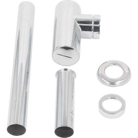 G1-1/4 Zoll Spülbeckenablauf-Set, 12-20 cm verstellbarer Ablaufschlauch, verschiebbarer Wassereinlass für Badezimmerwaschbecken, Anschlussset.