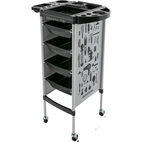 Chariot de Salon, Rangement Ample, Construction Durable, noir (1/2)