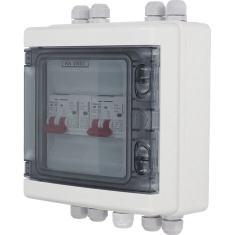DC500V Solar-Trennschalter, 2 Eingänge, 2 Ausgänge, Überspannungsschutz, PV-Kombinationsbox, IP65 wasserdicht, 32A, 20–40 kA (1/5)