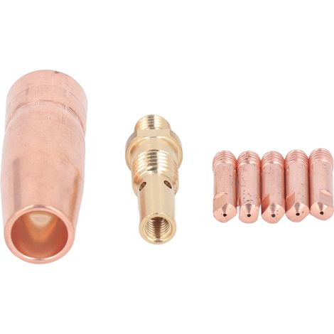 Kit 3 buses de protection 0,8 mm (0,031 pouce) en cuivre pur pour torches de soudage MIG, compatible avec Tweco Mini/1 et Lincoln Magnum 100L K530. (1/5)