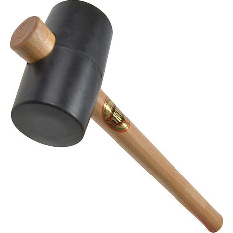 Thor Black Rubber Mallet – 64mm Head, 550g (1.1 lb), Durable Rubber Head for Heavy-Duty Impact and Carpentry Tasks (1/3)