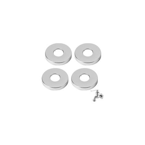 Rosaces Mitigeur Douche en Acier Inoxydable – Rosace Radiateur Polies et Sans Burr, (3/4) Ø 27 mm x Ø70mm x 10mm, pour Rosace Robinet Intérieur et Radiateur, Résistantes à la Corrosion (1/5)