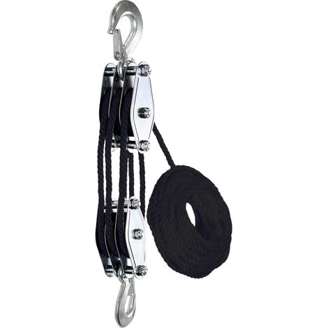 Palan à câble métallique 1 000 lb – Résistance à la rupture 50 pieds – Corde en polypropylène durable – Pour soulever charges lourdes