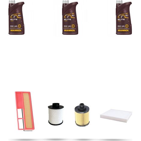 Kit tagliando 4 FILTRI e 3L OLIO compatibile con Fiat Panda II 1.3 Multijet 16v 51kw dal 2003 (1/5)