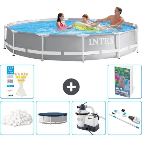 Prism Frame Pool Rund - 366x76 cm - 7-teilig S169
