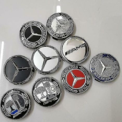 Schwarze AMG-Radkappen, Mercedes-Reifenaufkleber